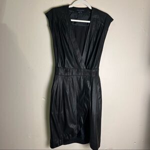 FRENCH CONNECTION Crossover Front Bodycon. Dress Black Size 4